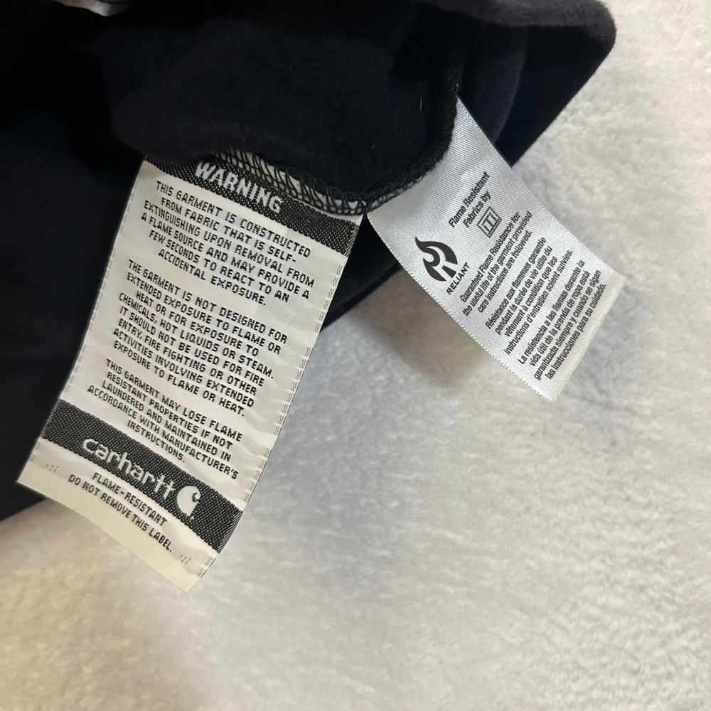 Carhartt FR Flame Resistant Zip Jacket Sweatshirt Men S Navy NFPA 2112 101247 - Picture 9 of 12